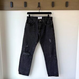 Current/Elliott The Original Straight Jeans – Valo Destroy (Black) | Size 27